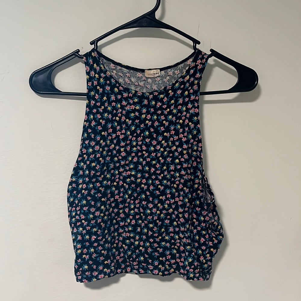 Garage floral tank top